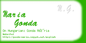 maria gonda business card